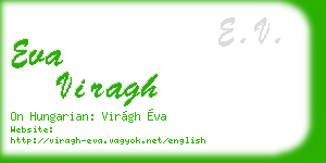 eva viragh business card
